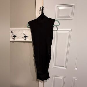 Michael Stars Black Ribbed Knit Dress